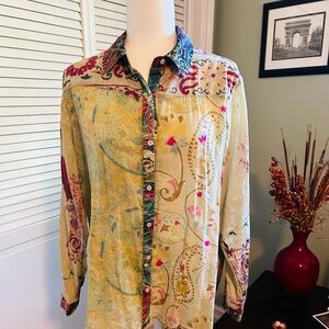 Three separate Vintage look button down blouses. Will sell separate or together.